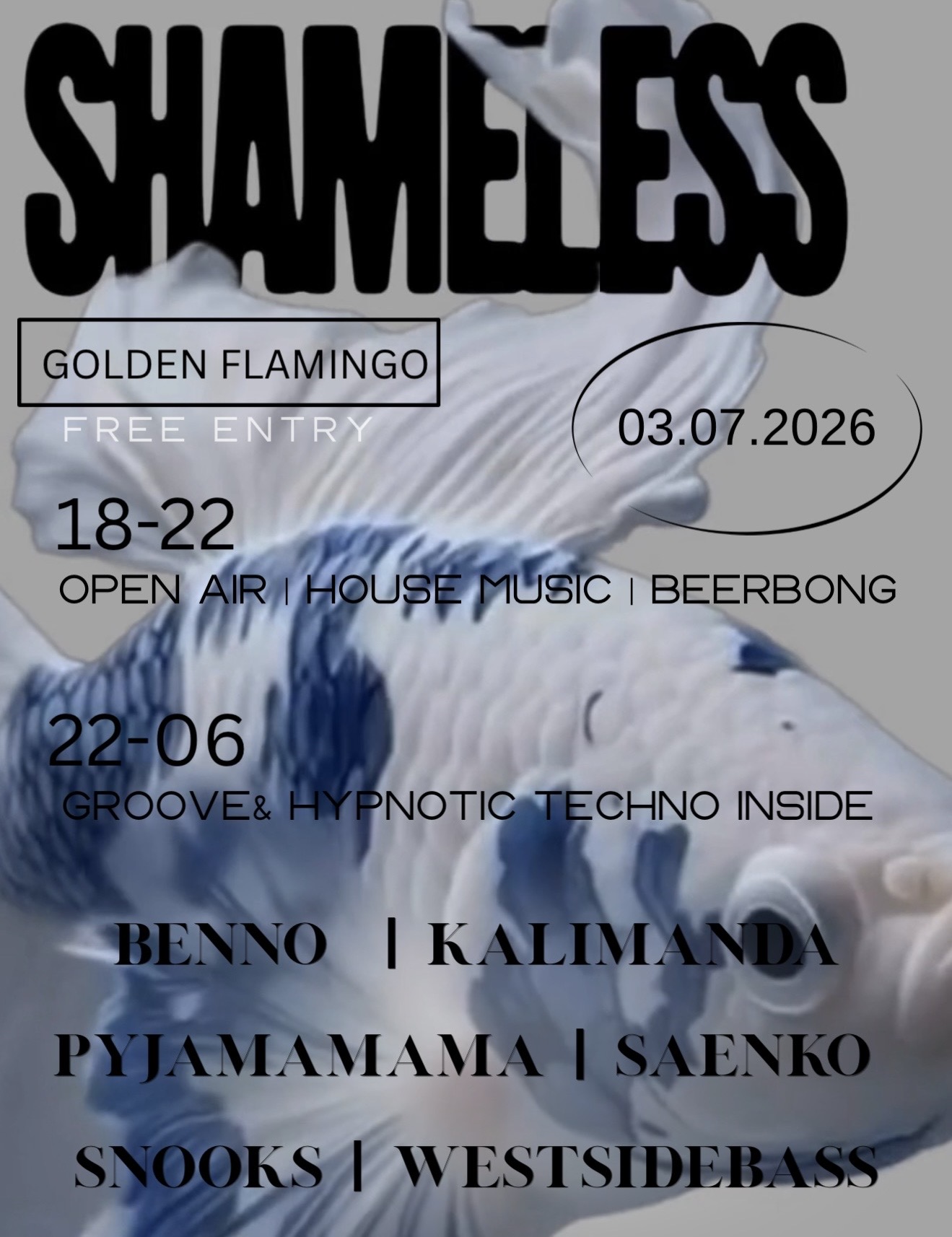 OPEN AIR / AFTERWORK / House / Techno - SHAMELESS