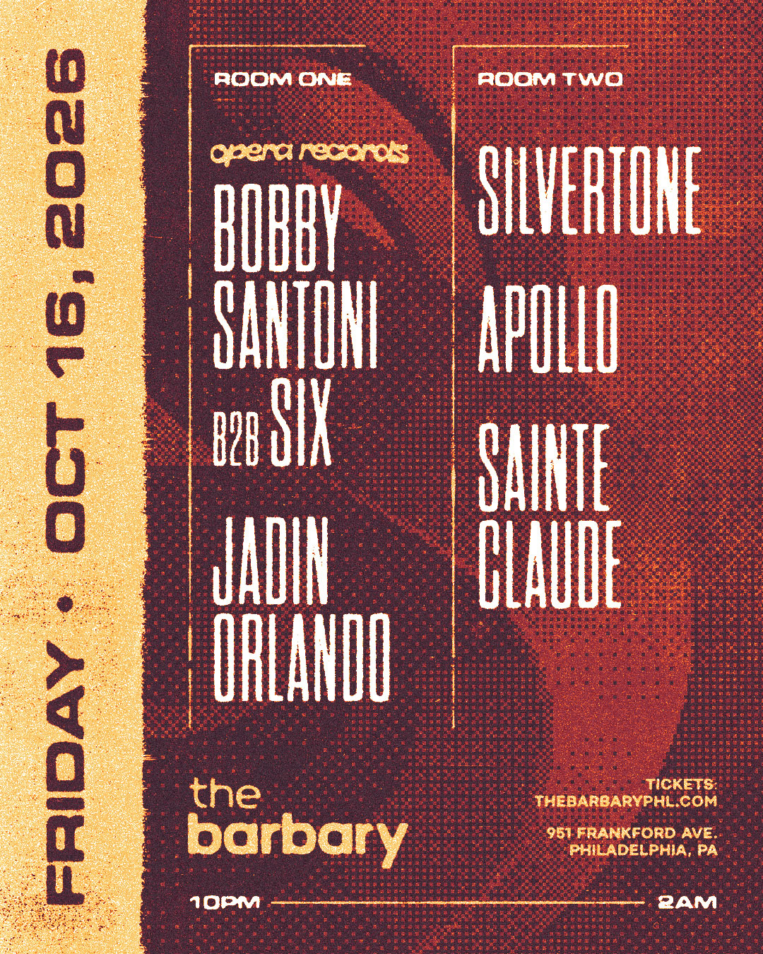 The Barbary pres. Opera Records x Silvertone + Apollo