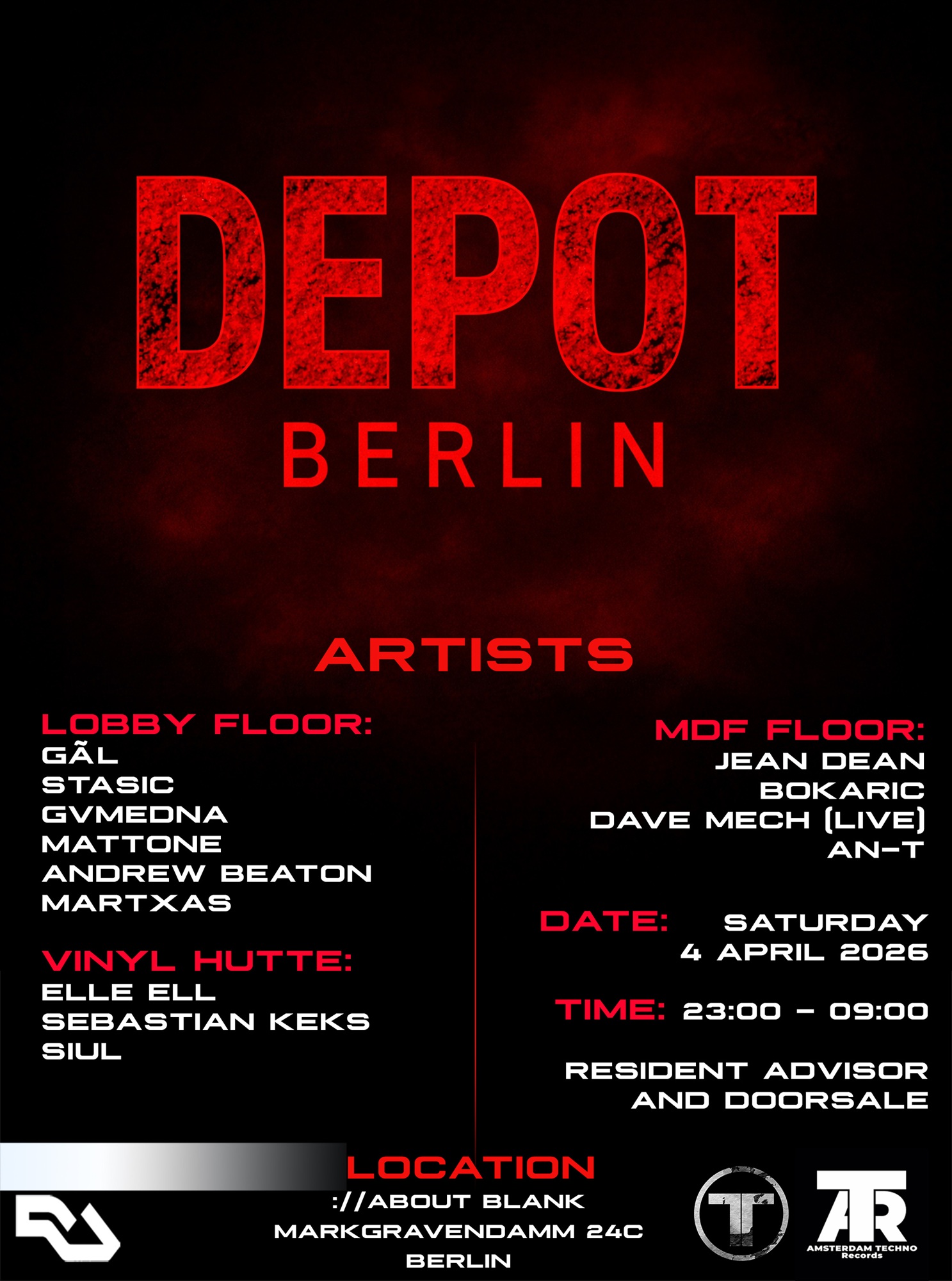 Amsterdam Techno Records and DEPOT BERLIN [Amsterdam & Berlin]