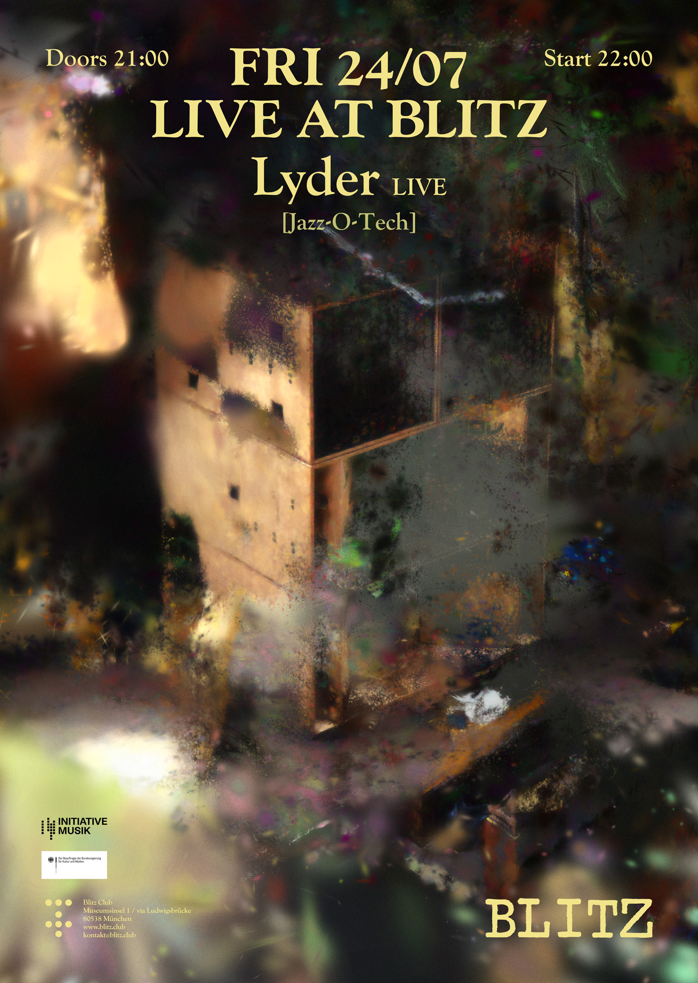 LIVE AT BLITZ with Lyder [Doors 21:00 / Start 22:00] — BLITZ, Мюнхен