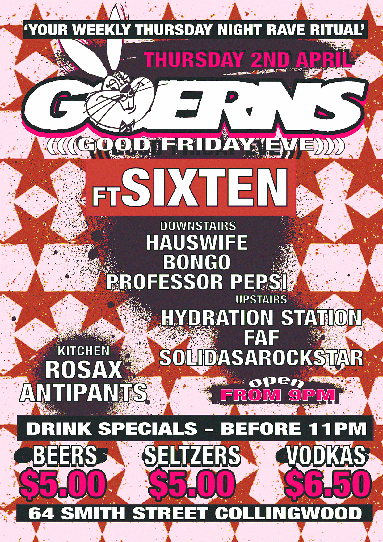 Guerns Thurs W/ SIXTEN : GOOD FRIDAY EVE