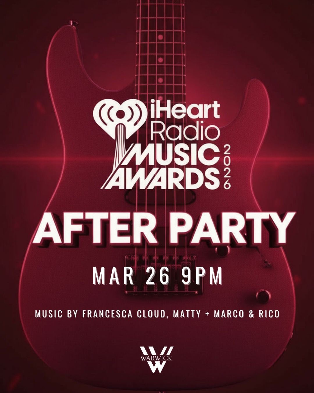 iHeartRadio Music Awards After Party – Warwick Los Angeles (Hollywood)