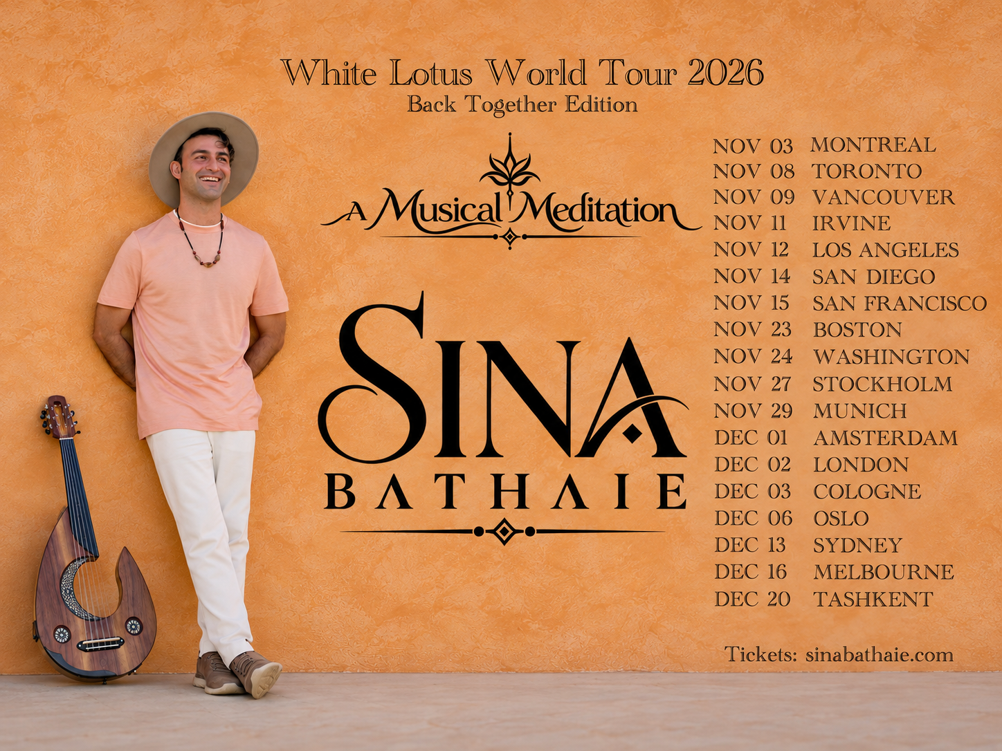 Sina Bathaie - White Lotus World Tour: Back Together - Toronto flyer
