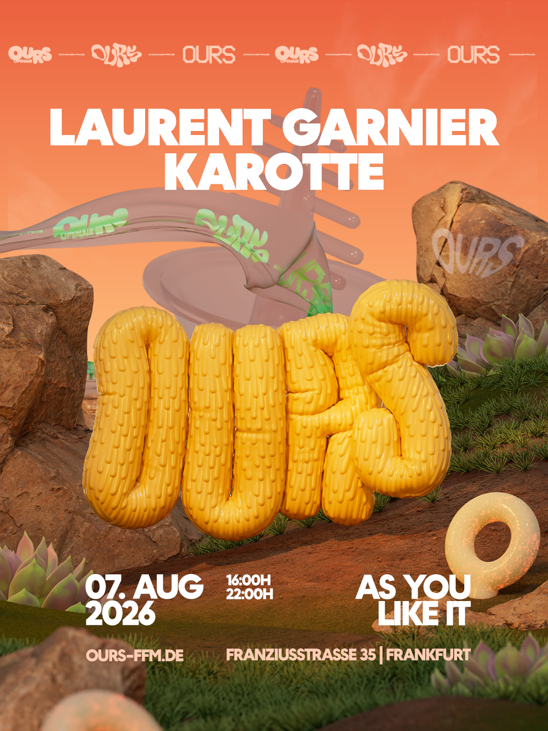 OURS - AS YOU LIKE IT s Laurent Garnier, Karotte — Sparta Schwimmclub, Frankfurt nad Mohanem