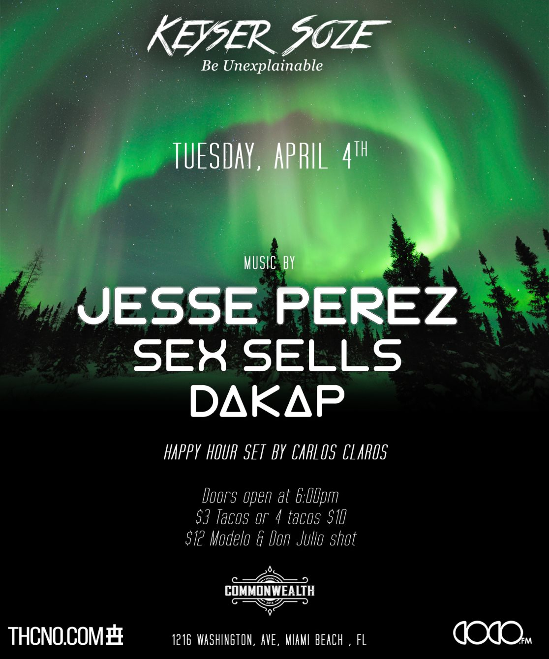 Keyser Söze with Jesse Perez, Dakap & Sex Sells at Commonwealth Miami, Miami