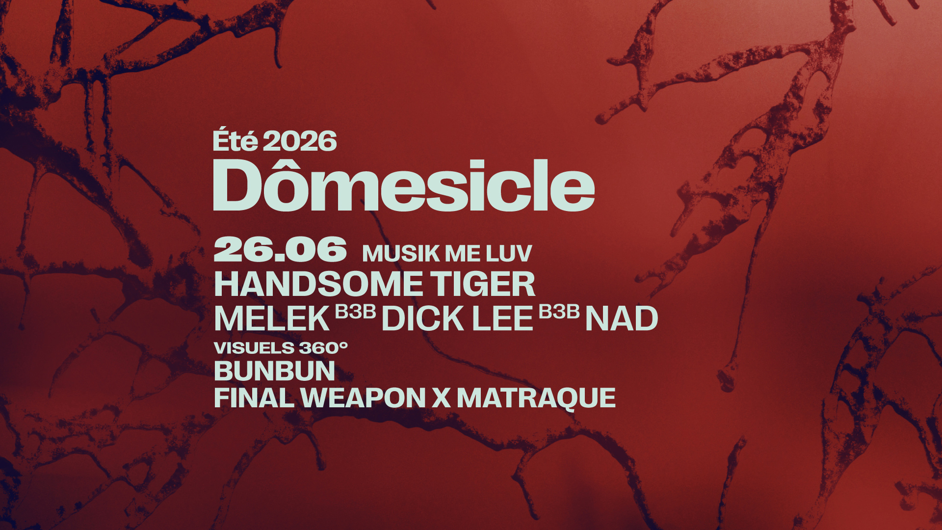 Dômesicle x Musik Me Luv — Handsome Tiger • Melek b3b Dick Lee b3b nad